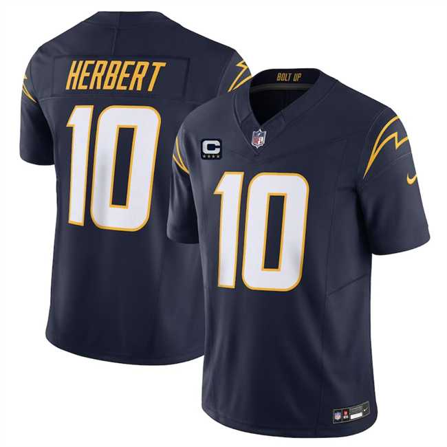 Men & Women & Youth Los Angeles Chargers #10 Justin Herbert Navy 2024 F.U.S.E. With 4-Star C Patch Vapor Untouchable Limited Stitched Jersey